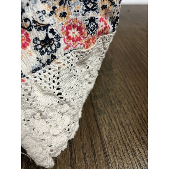 Coco Jaimeson SZ Medium Maxi Floral print w-lace Cottage Core - Picture 7 of 11